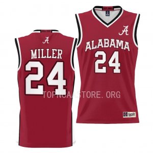 Youth Alabama Crimson Tide #24 Brandon Miller Crimson NCAA College Basketball Jersey 2403ICOI1